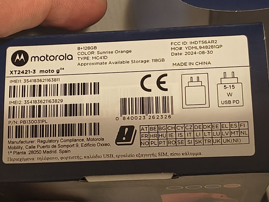 Telefon Smartphone Motorola Moto G04 8gb Ram 128 Gb Garanție