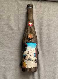 Sticla imbracata in lemn cu dop - colectie
