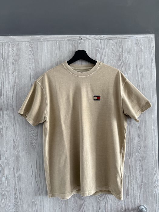 Tommy Jeans tricou cu logo mic bej marimea XS nou original