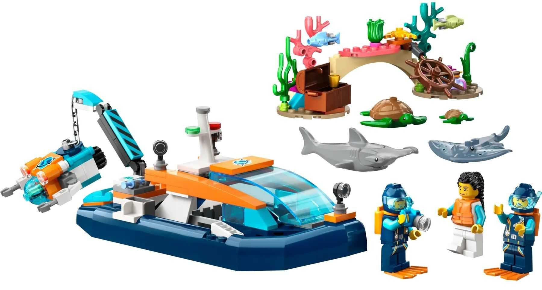 НОВО LEGO City 60377 - Изследователска лодка за гмуркане