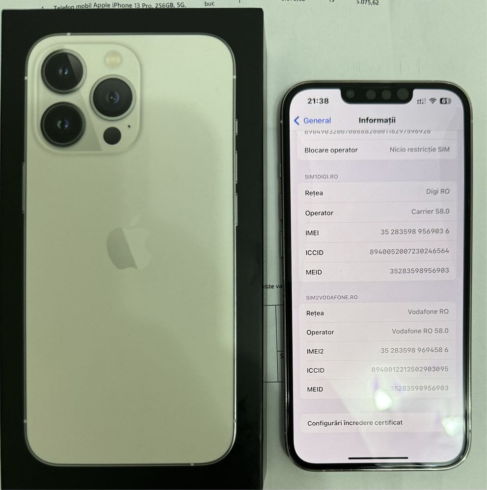 Iphone 13 Pro 256GB Silver