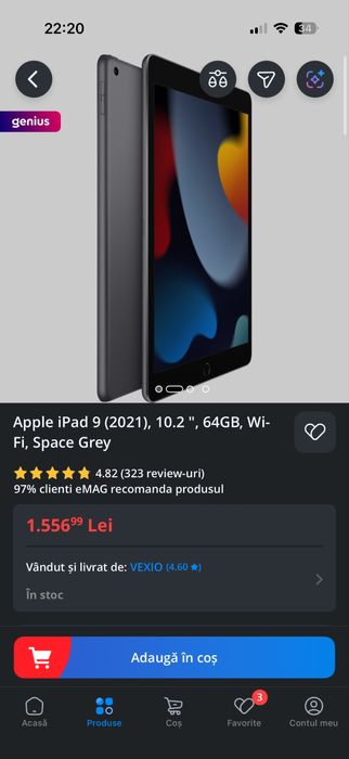 iPad generatia 9th 10.2 inch [2021]