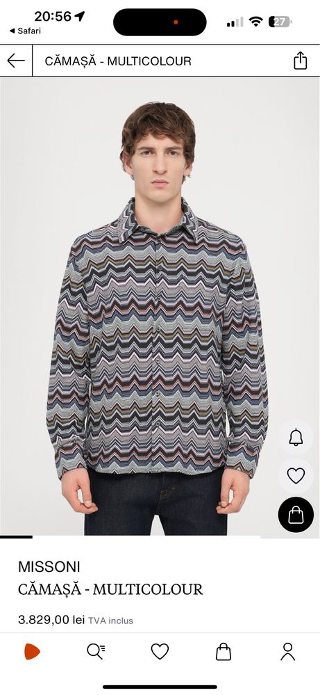 Missoni,cămașă.bărbați,măr.XL