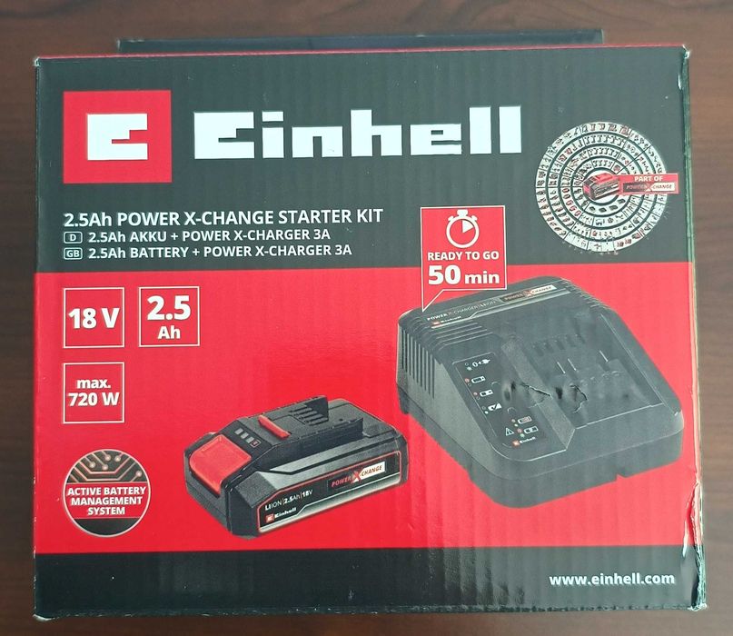 Set sigilat acumulator Einhell 2.5Ah + incarcator