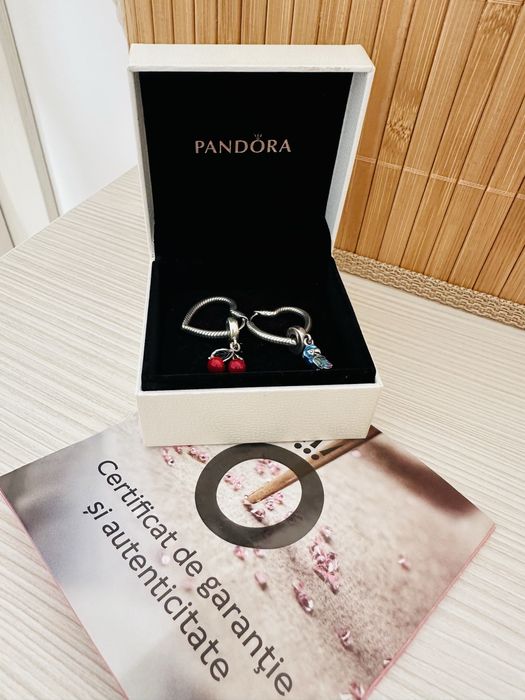 Cercei Pandora cu charm