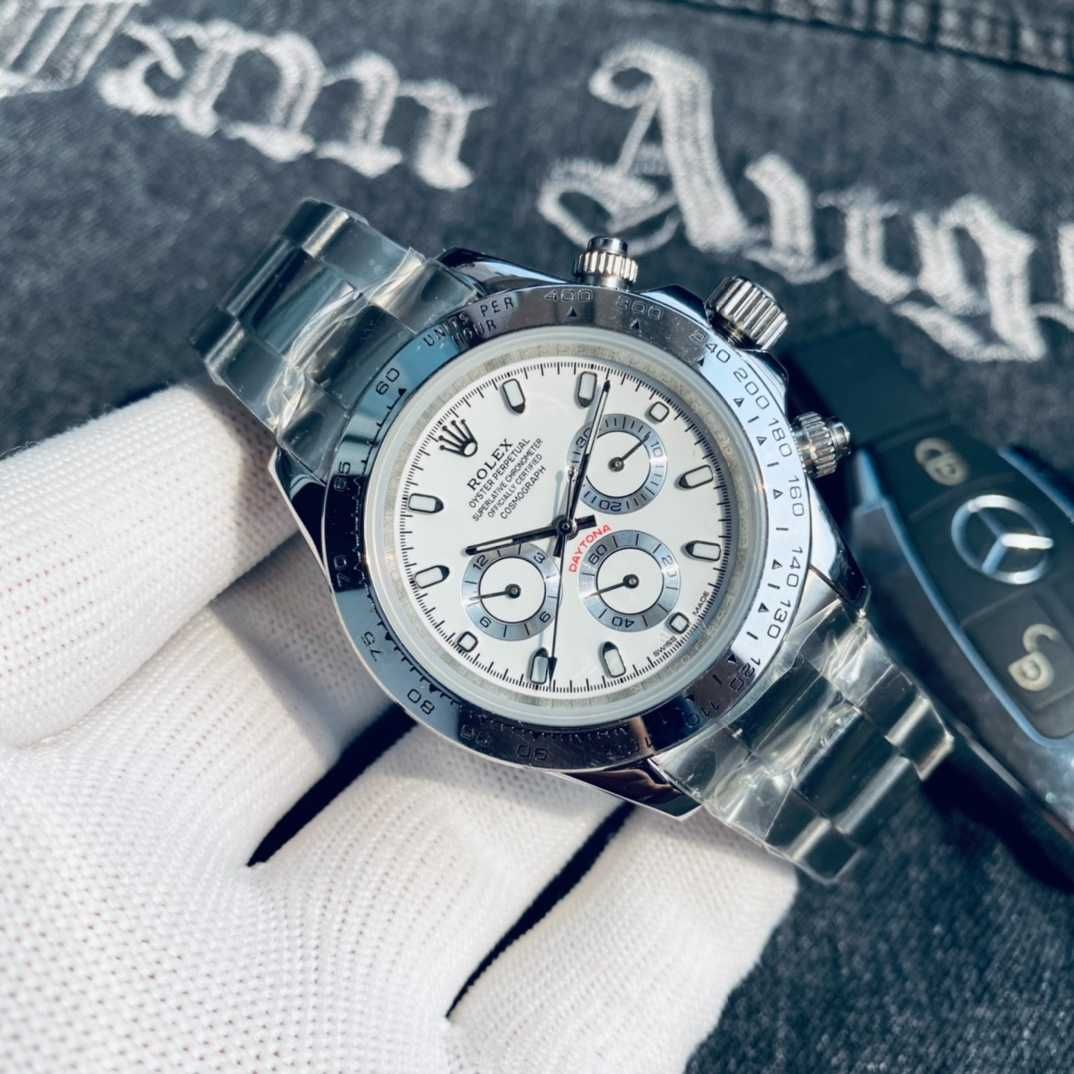 Rolex daytona alb si albastru