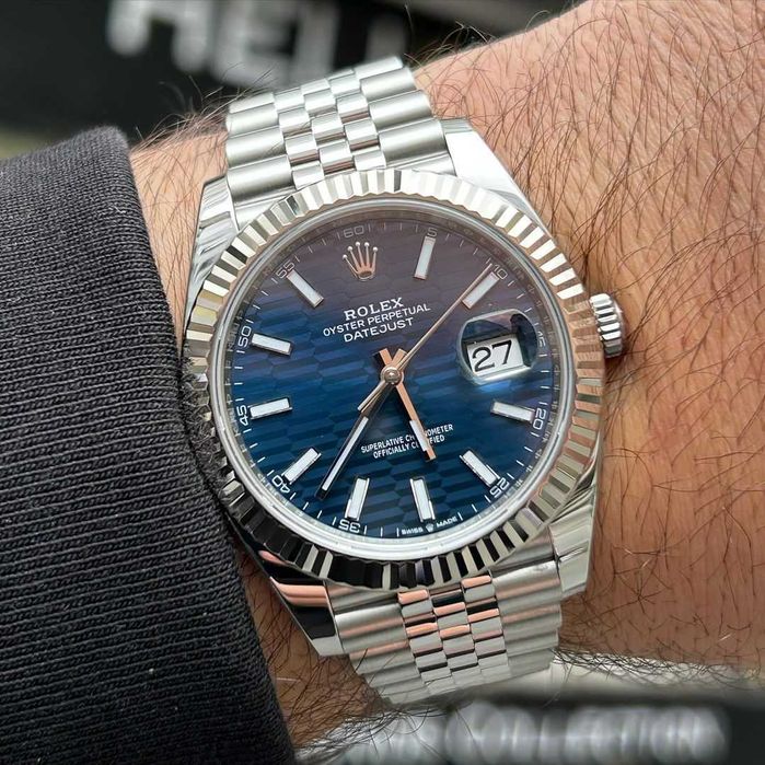 Часовници Rolex Datejust 41mm сребристо/синьо