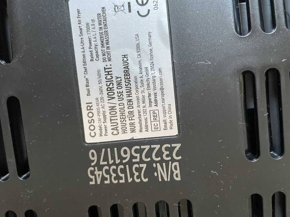 Cosori Dual Blaze CAF-P583S-KEUR