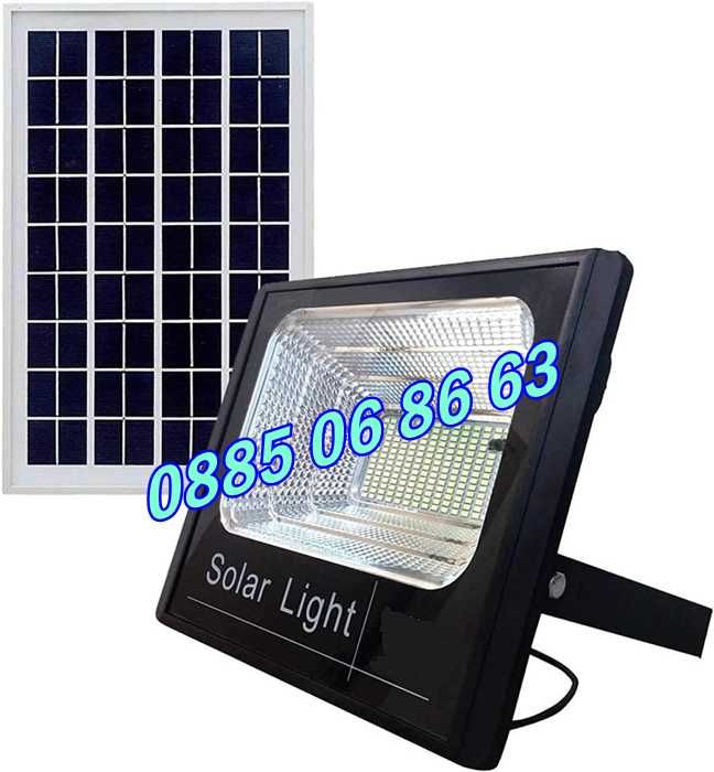 LED прожектор 600W със соларен панел, соларен прожектор 600W