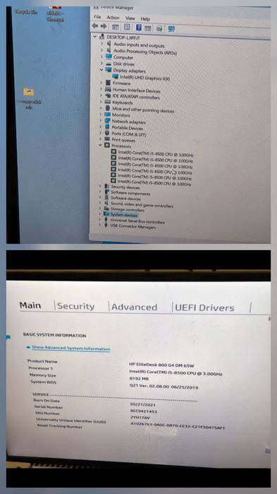 vand 2 x Calculator Mini PC Hp EliteDesk 800 G4 DM 65W.i5 8500.Nvme256