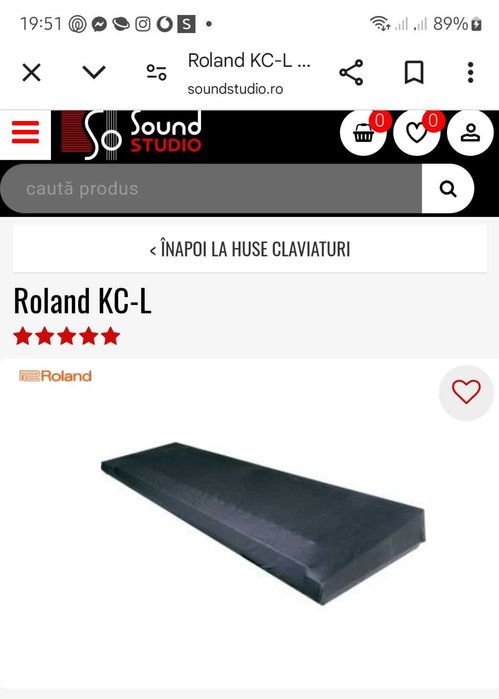 Pian digital "Roland Go Piano 88" - set: husa, suport, scaun, casti.