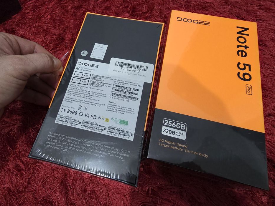 -Doogee Note 59Pro, Nou, 128Gb, 8Ram+24 Verde, 0 cicluri incarcare, ne