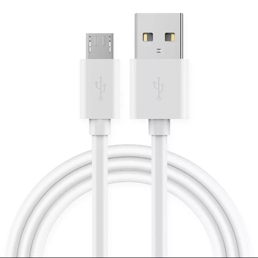 Cablu microUSB cu USB, alb