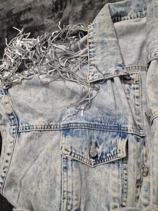 Дънкова рокля - елек в универсален размер