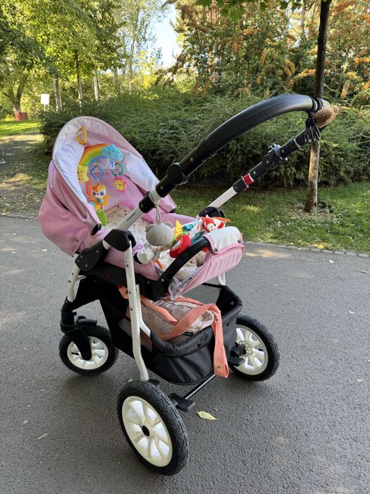Caruț bebe Krausman 3 în 1 Jet Pink