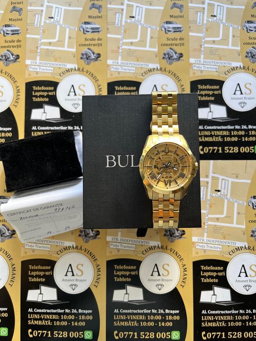 Ceas bărbătesc Bulova Classic Sutton 97A162 Automatic ca Nou