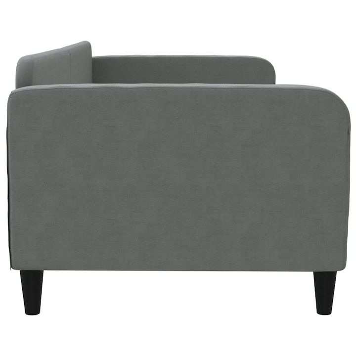 Pat de zi vidaXL, gri inchis, 90x200 cm, material textil, 25.6 kg