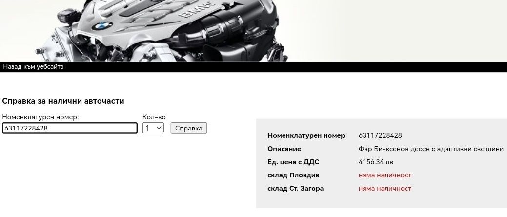 Фар Фарове за БМВ 7 Ф01 Ф02 / BMW F01 F02 Dynamic Xenon - Нов.