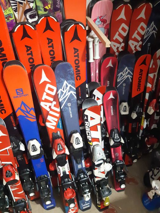 Schiuri copii schi Atomic 100 cm set ski clapari bete