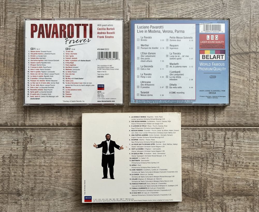 Lot 8 cd-uri originale Luciano Pavaraotti + Carerras gratuit