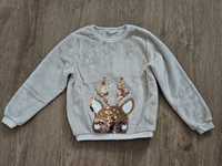 Bluză/ pulover H&M,  blanita, 6-8 ani