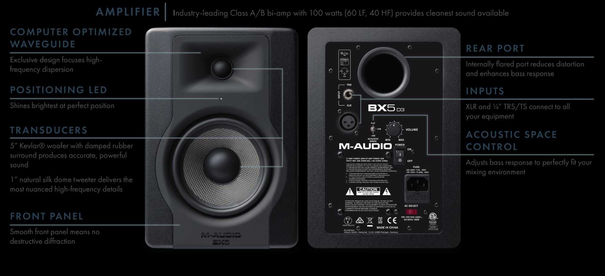 Студийные мониторы M-Audio BX-5 (пара)
