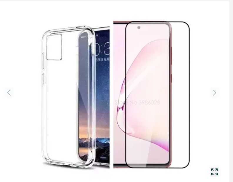 Samsung S10 LITE Folie Sticla Tempered Glass + Husa Silicon G Case