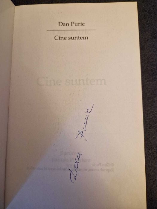 Memorabilia Cine suntem Dan Puric semnat personal autograf semnatura