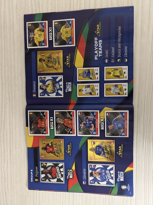 Topps Euro 2024 – напълно попълнен албум (вкл. златни стикери)