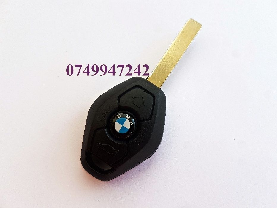 Cheie diamant logo BMW E46 E39 E60 blank cu cip si circuit 433 315 868