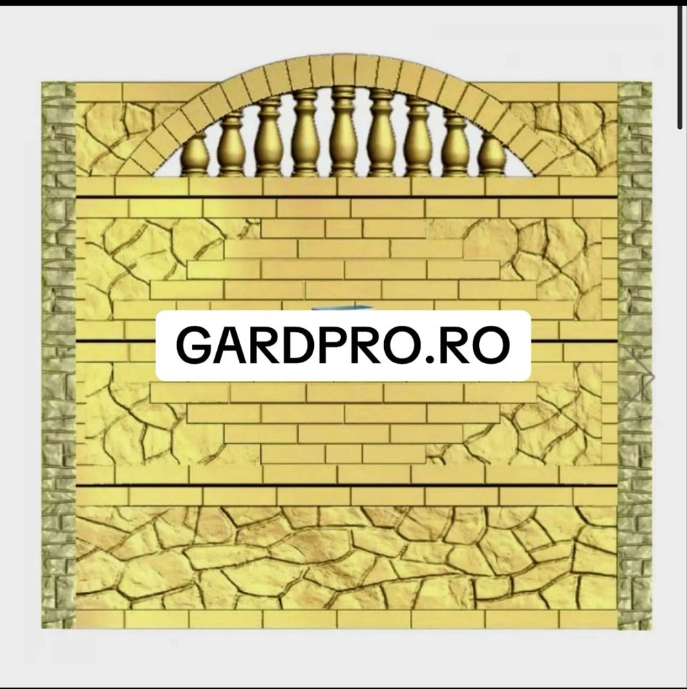 Gard din placi de beton industrial aditivat ciment r52