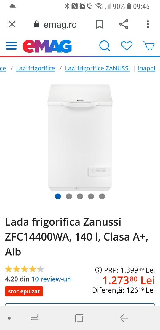 Lada congelator zanussi