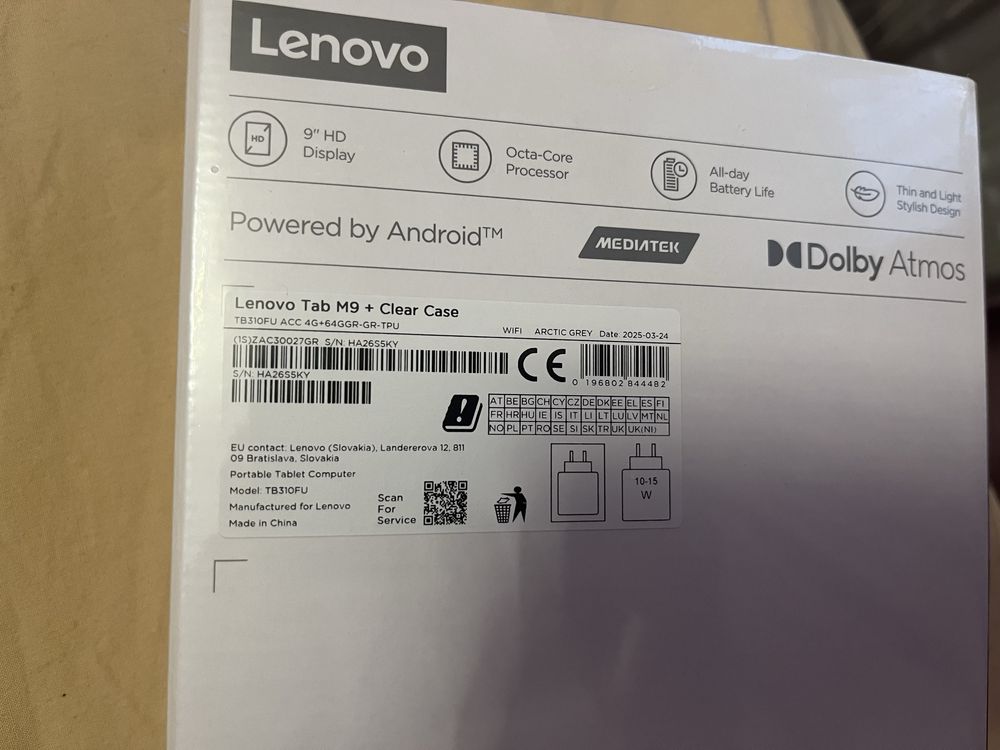 Tableta lenovo tab M9 64 gb +clear case