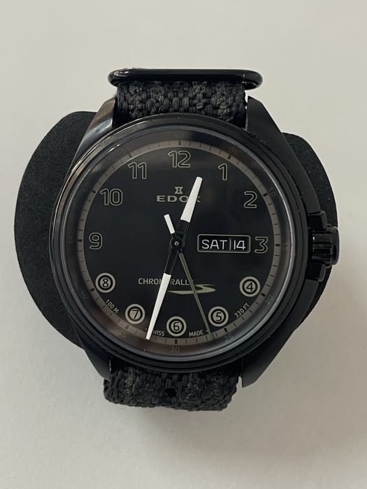 Швейцарские кварцевые часы -Edox Chronorally S Day Date