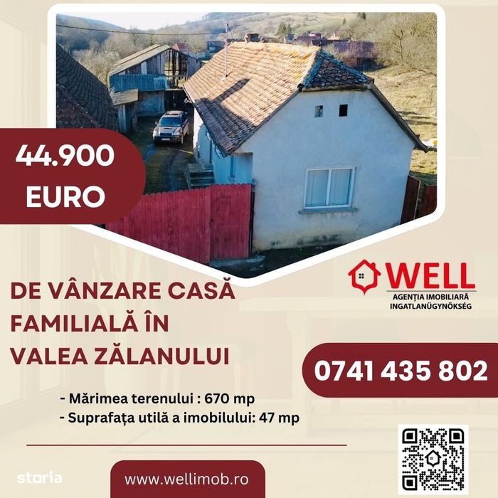 De vânzare  casă familială în Valea Zălanului