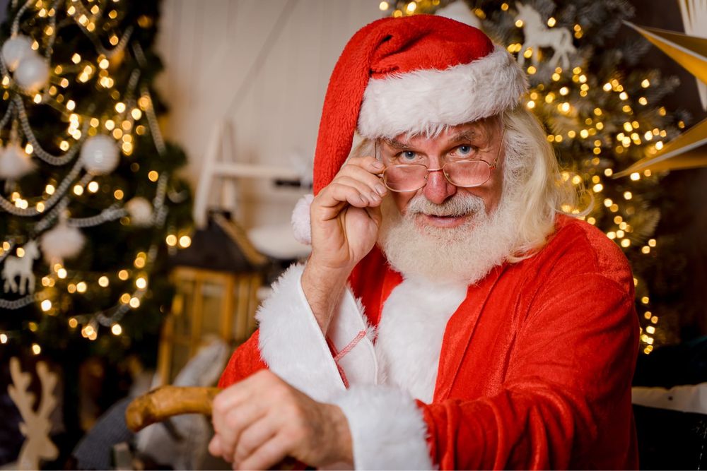 Mos ceaciun cu barba naturala sau artificiala de inchiriat