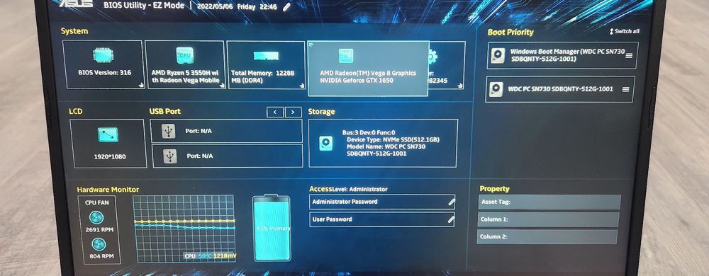 Laptop gaiming Asus TUF FX505D