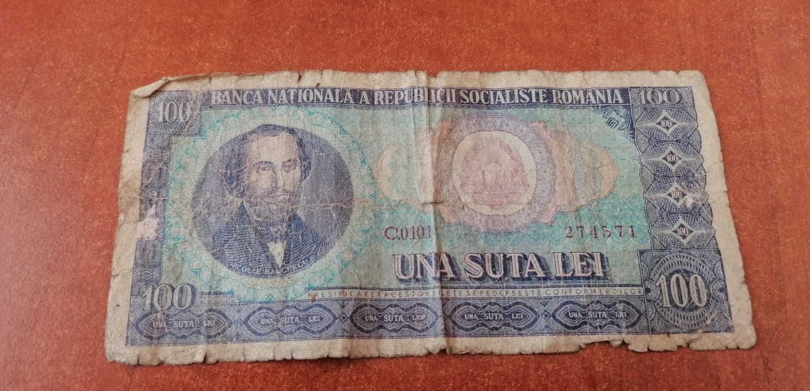 Bancnota 100 LEI, Balcescu, 1966