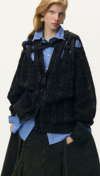 GLENN MARTENS H&M cardigan tricotat cu torsade