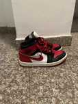 Air Jordan 1 Mid - Black/Gym Red White Noir/Blanc/Rouge Gym