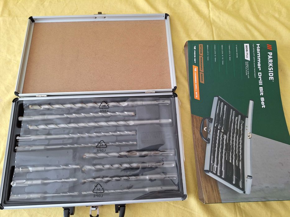 Trusa set burghie pentru ciocan rotopercutor SDS, buc = 12