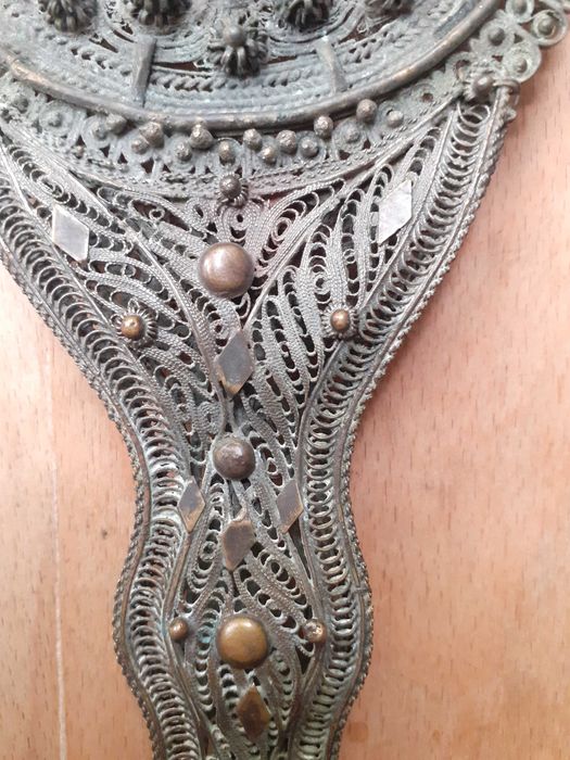 Уникат - старо възрожденско огледало филигран гранулация