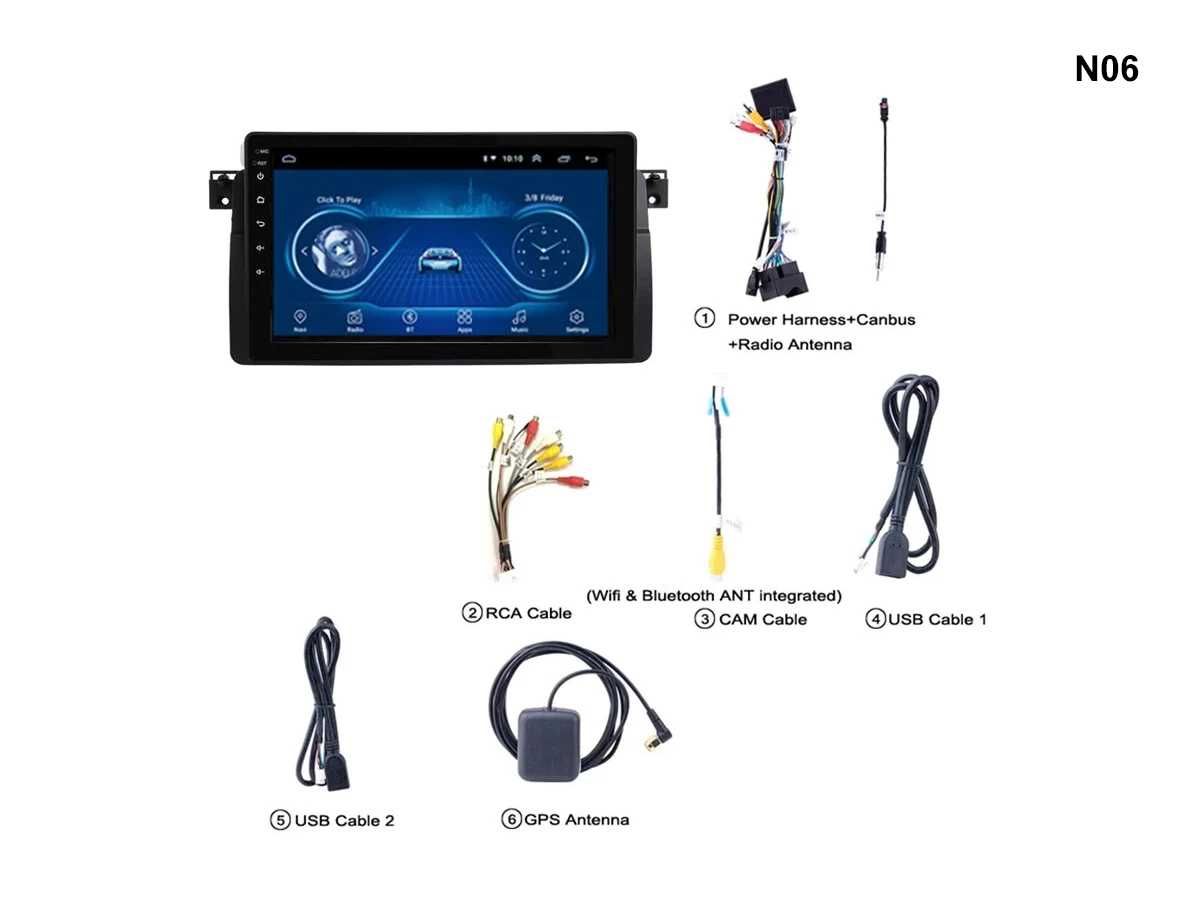 Navigație GPS  înaltă calitate cu display de 9 inchi BMW E46 1998-2005