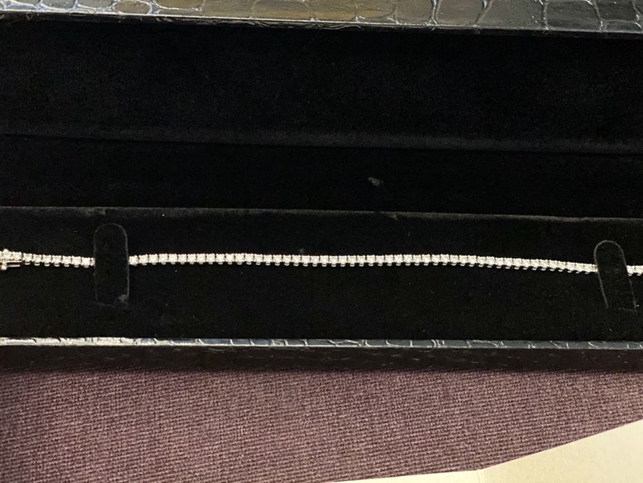 Bratara diamante NOUA (tennis bracelet) 2.42 ct ,aur alb 18k