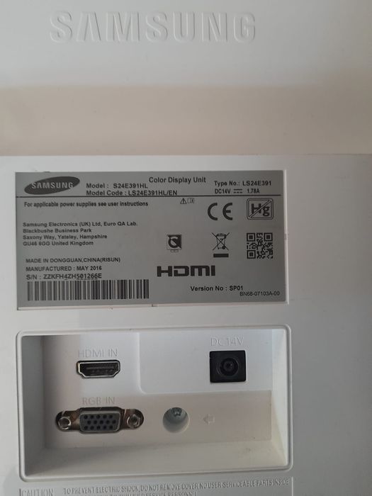 Monitor Samsung S24E391HL - SE391 Series - LED monitor - Full HD 1080p