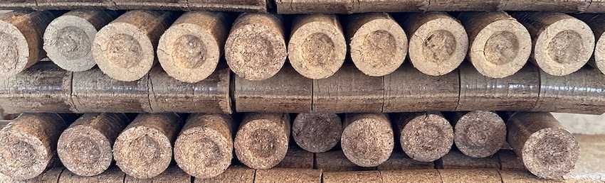 Brichete cilindrice din rumegus de lemn de esente mixte