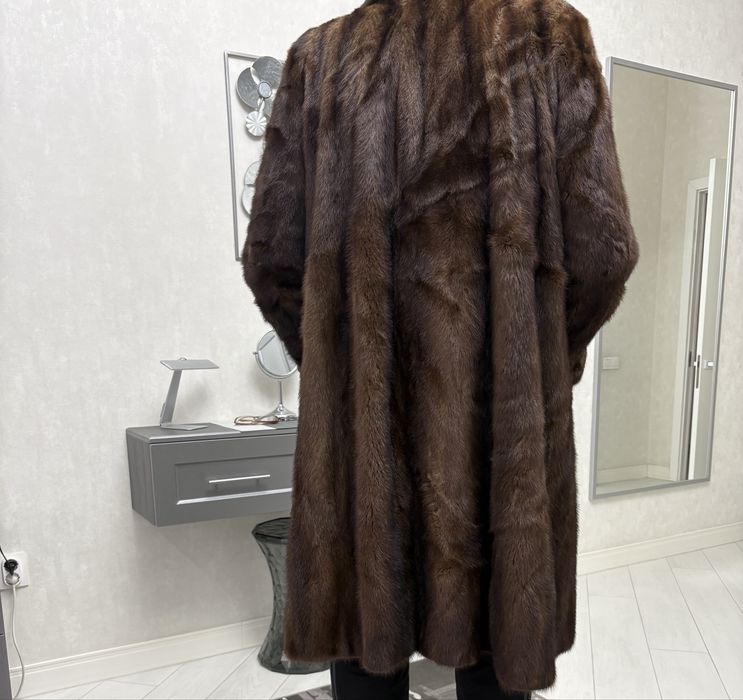 манто норковое коричневое