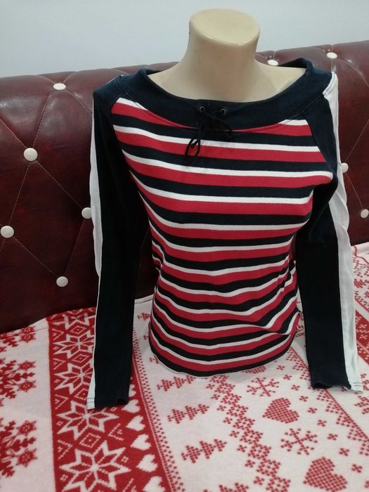 Bluza Street One, in dungi, cu umerii goi