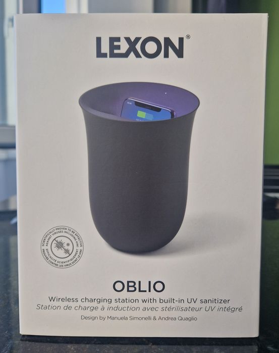 Încărcător wireless cu sterilizator UV Lexon Oblio, 10W