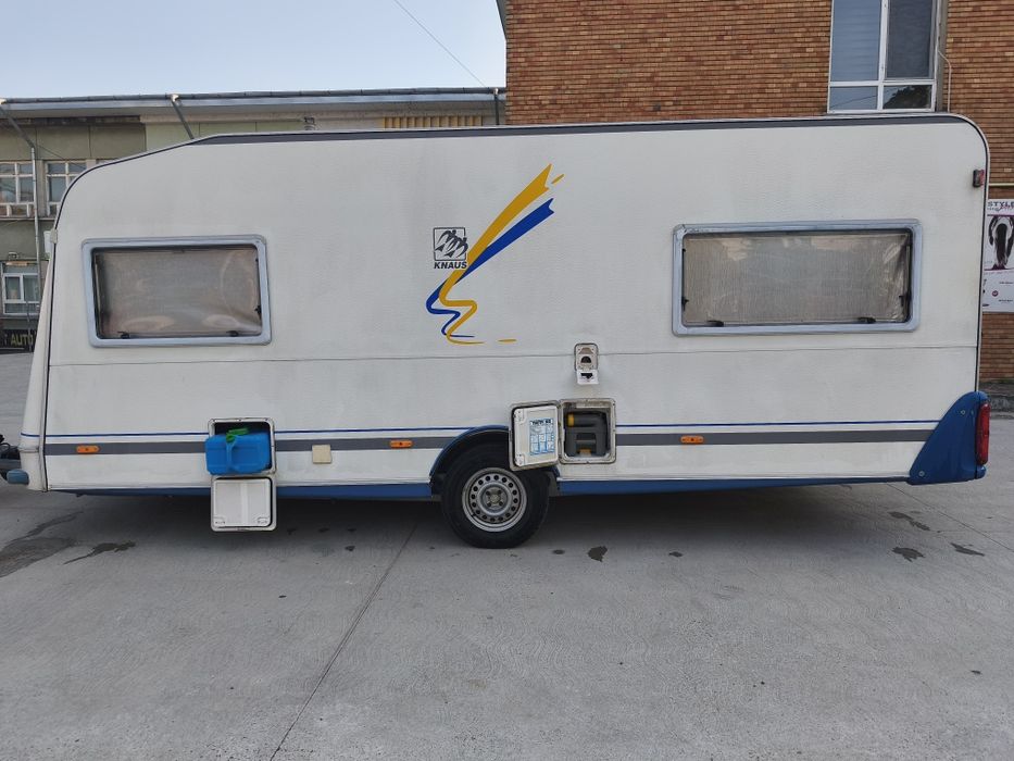 Rulotă Knaus 6 locuri, 1999, AC, cort, toaletă, încălzire, impecabilă